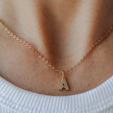 DIAMOND LETTER NECKLACE
