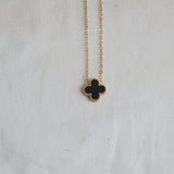 LOTUS BLACK NECKLACE