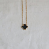 LOTUS BLACK NECKLACE